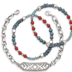 Premier Designs Fast Forward Bracelet 3 Piece Set